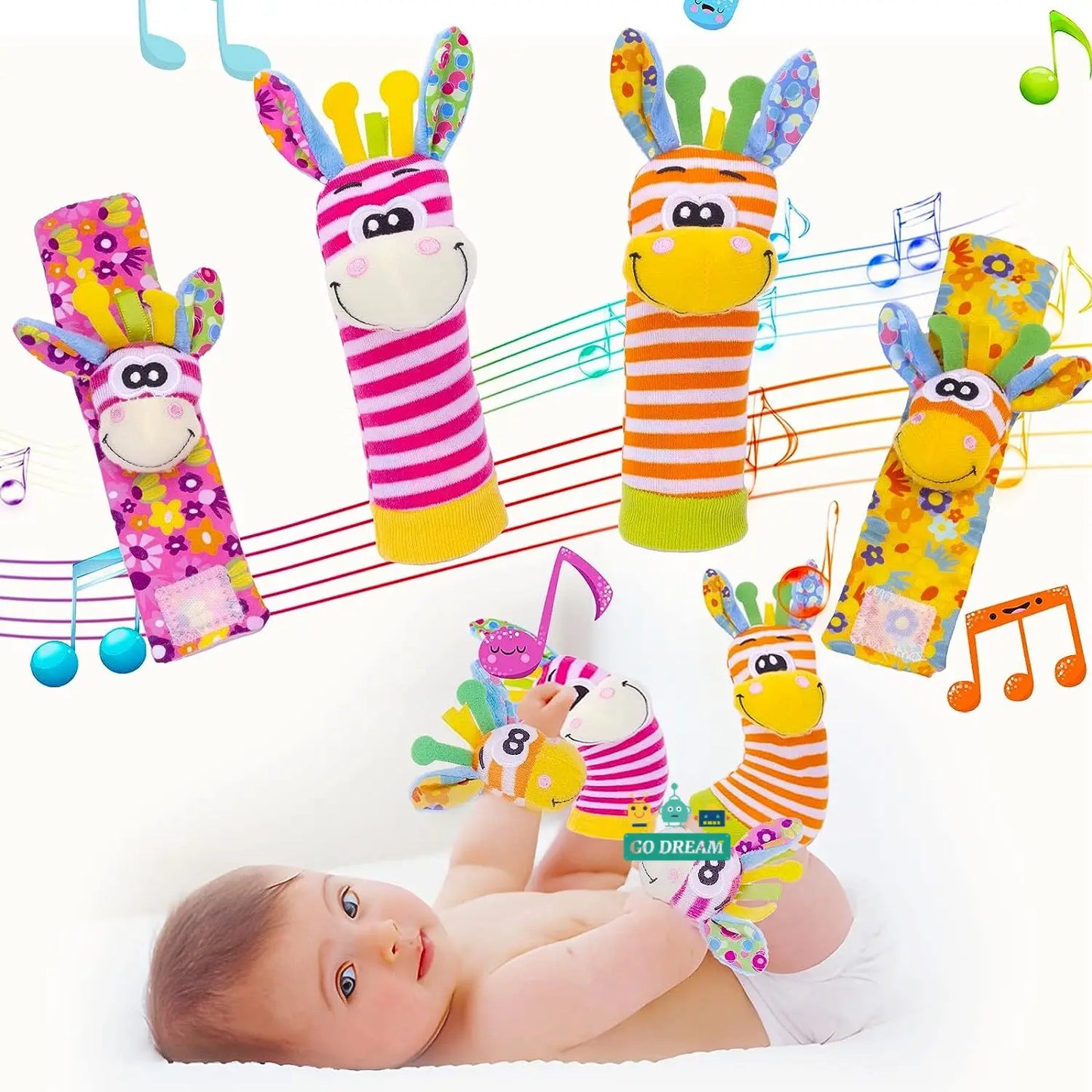 Baby Wrist Rattle & Socks