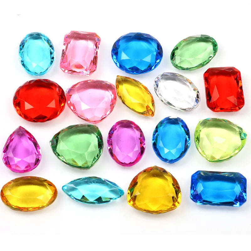 30PCS Pirate Treasure Multi-Colored Gems Kids Toys