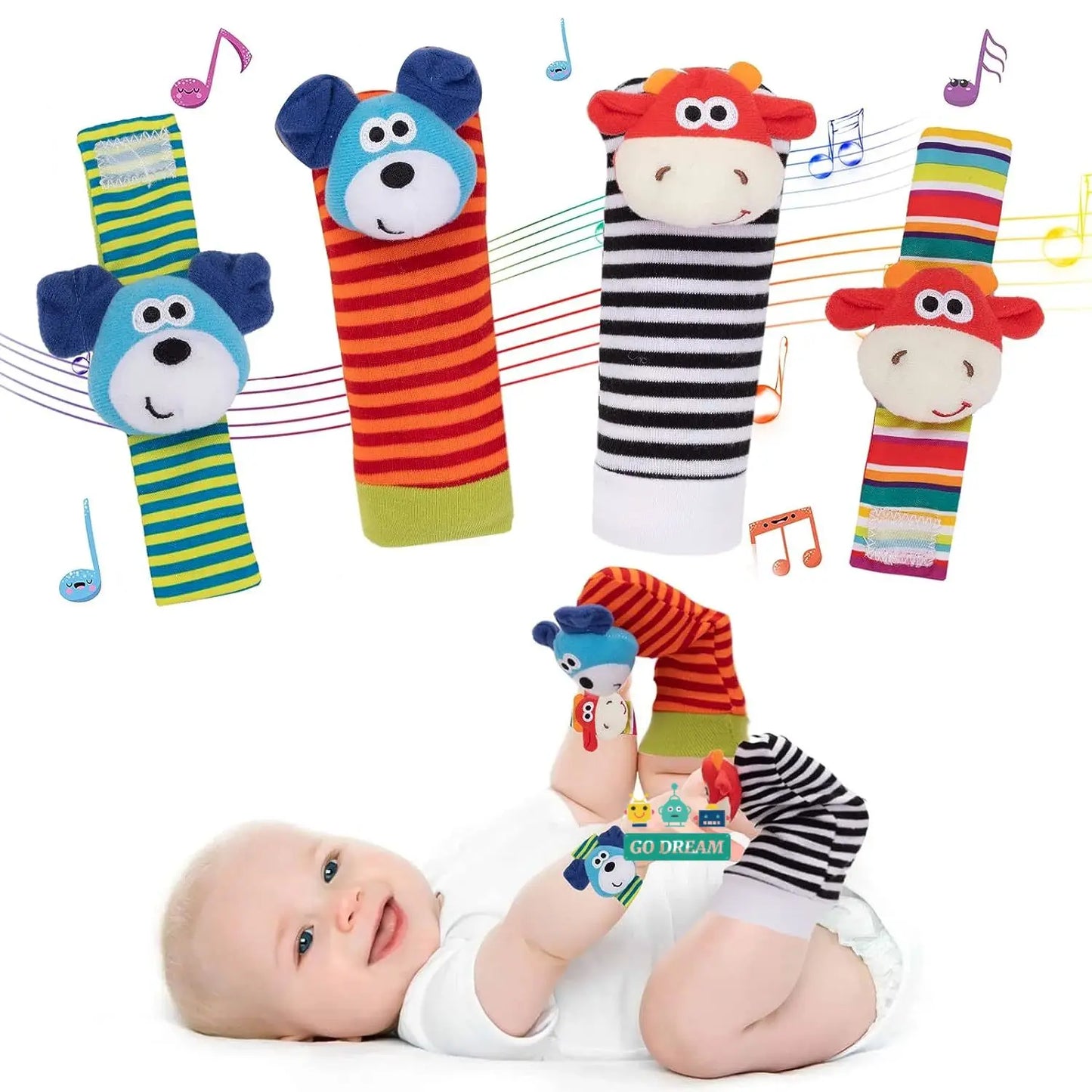 Baby Wrist Rattle & Socks