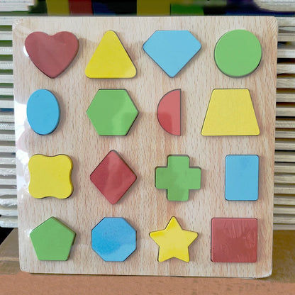 Wooden Number, Letter & Shape Puzzles